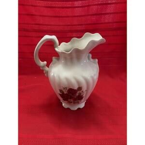 Baum Bros Anemone Collection Red Roses Floral Pitcher